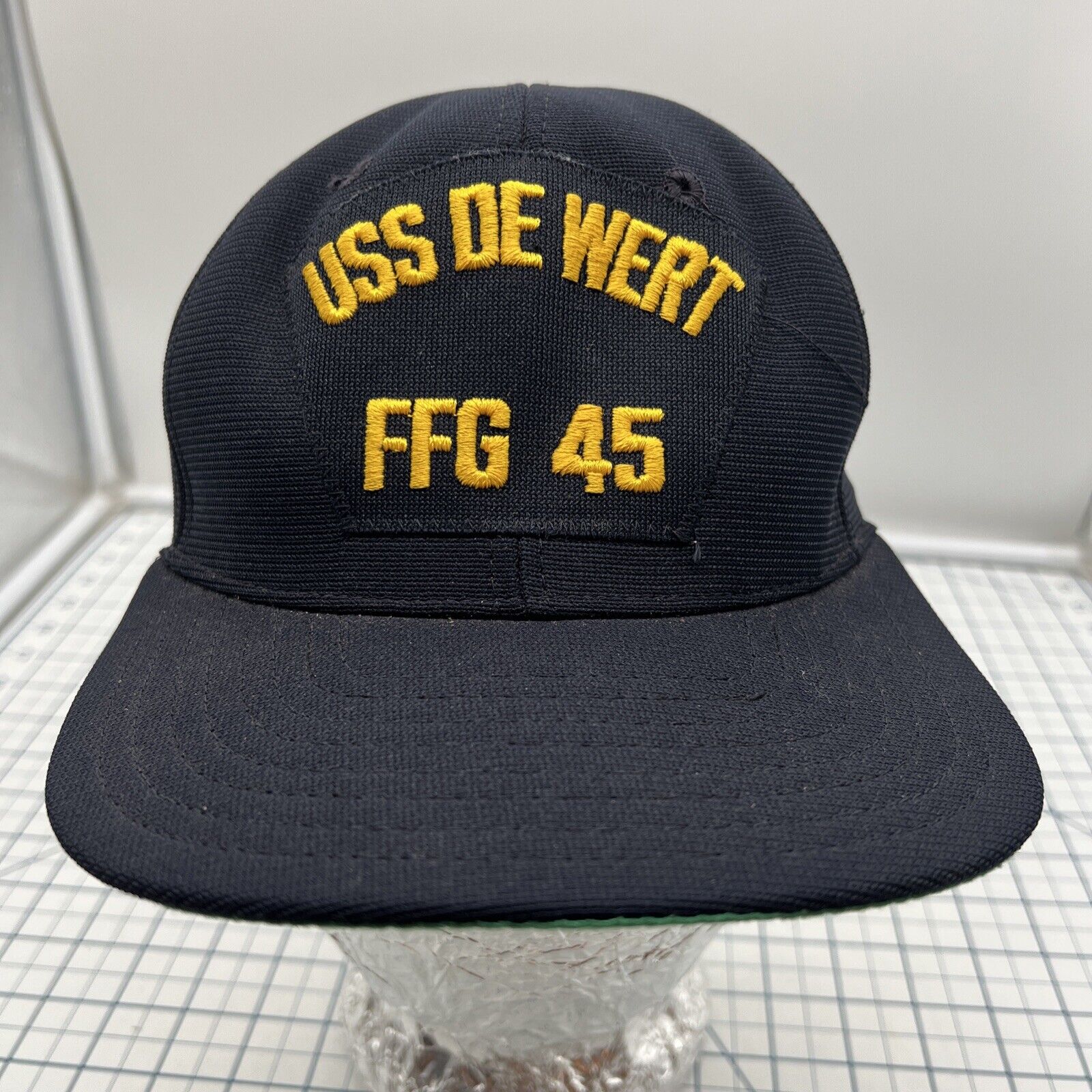U.S. Navy USS De Wert FFG 45 Black Hat Vintage Snapback New Era *snap Broken*