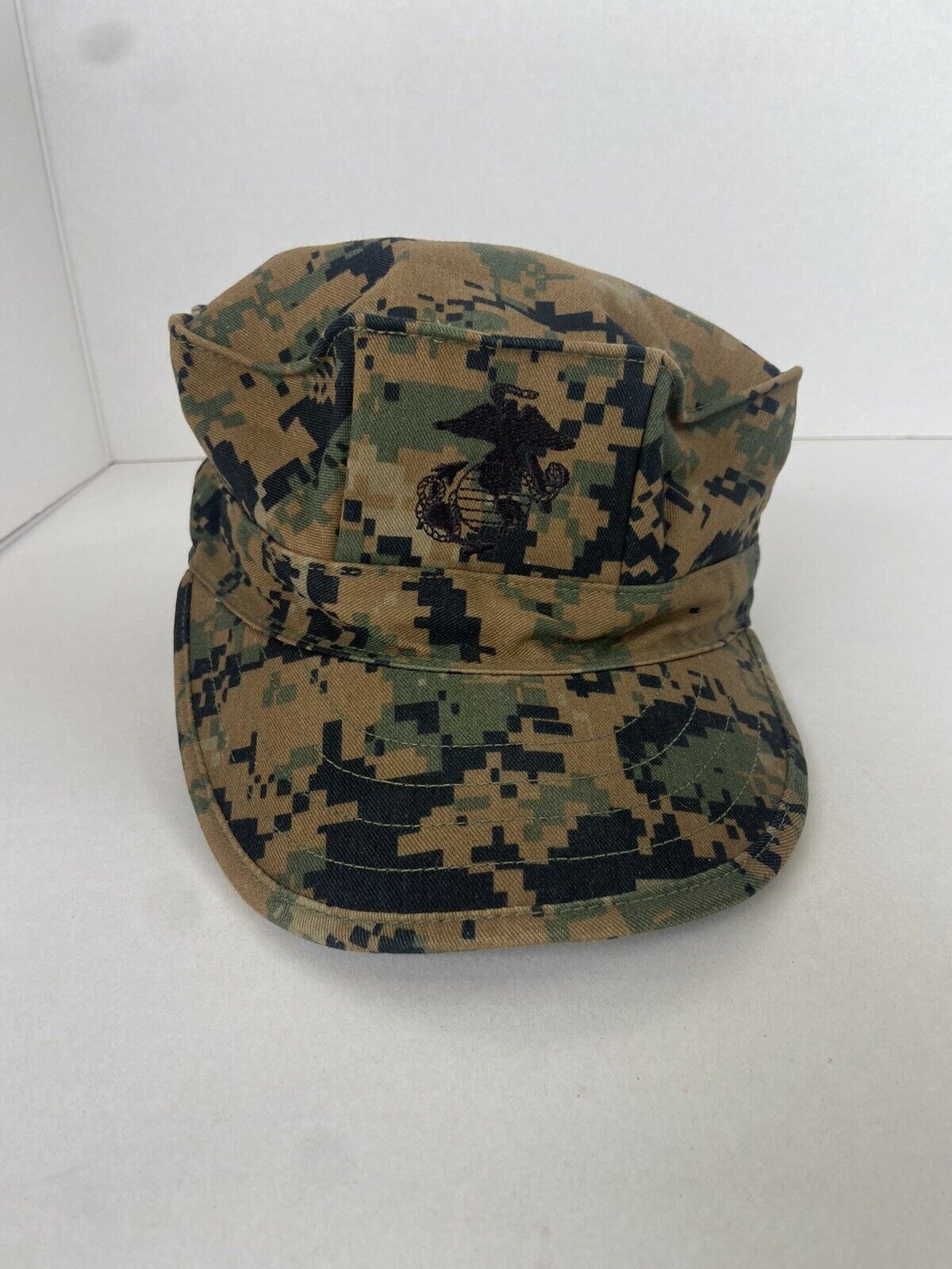 Marine Corps USMC 8 Point Woodland Marpat Camouflage Cover Hat Cap Size Medium