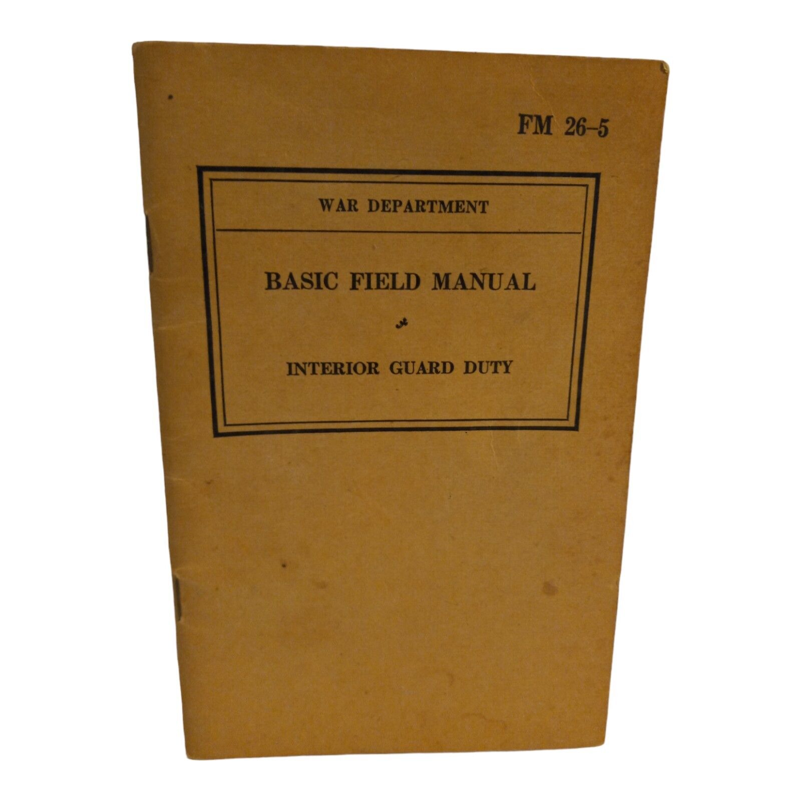 WWII Field book FM 26-5 1942 Army Book  Interior Guard Duty War Department 