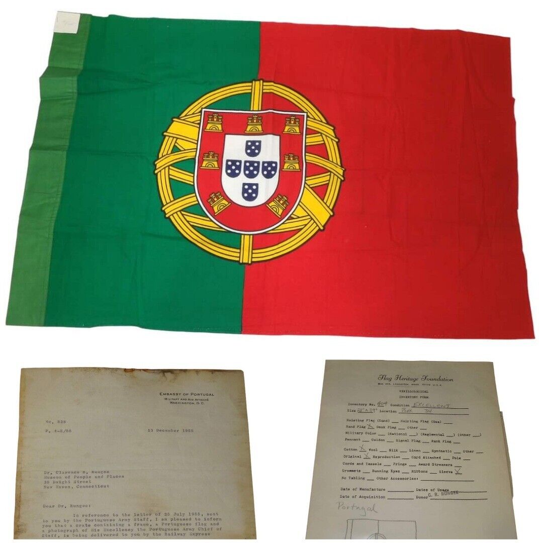 1950's PAF Portugal Flag With Documents