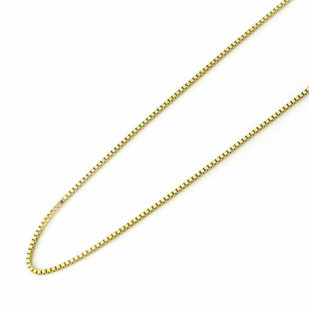 14K Solid Yellow Gold Box Necklace Chain With Lobster Clasp 16\