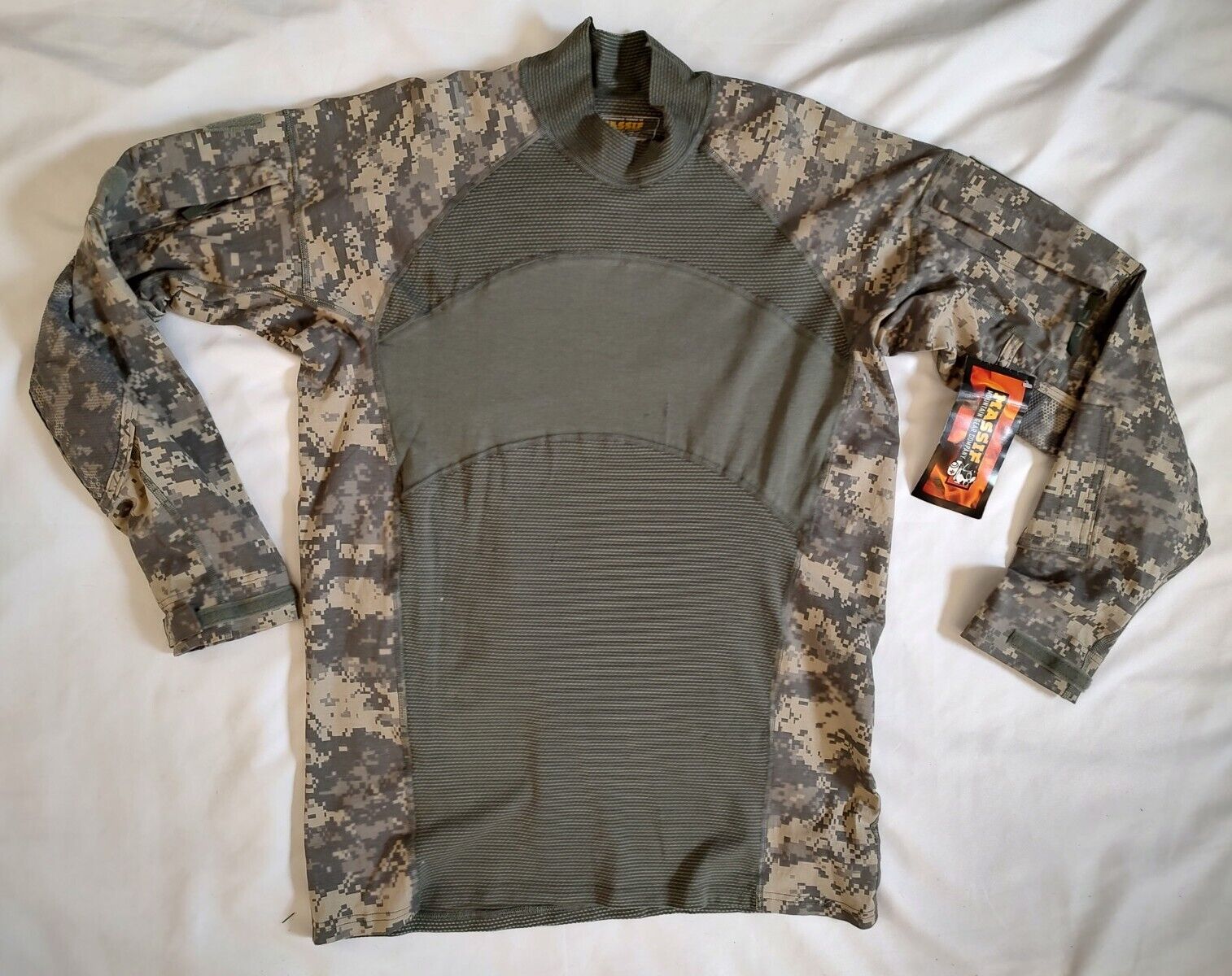 NWT Massif Army Combat Shirt Digital Camo Flame Resistant Stretch Men\'s Sz XL