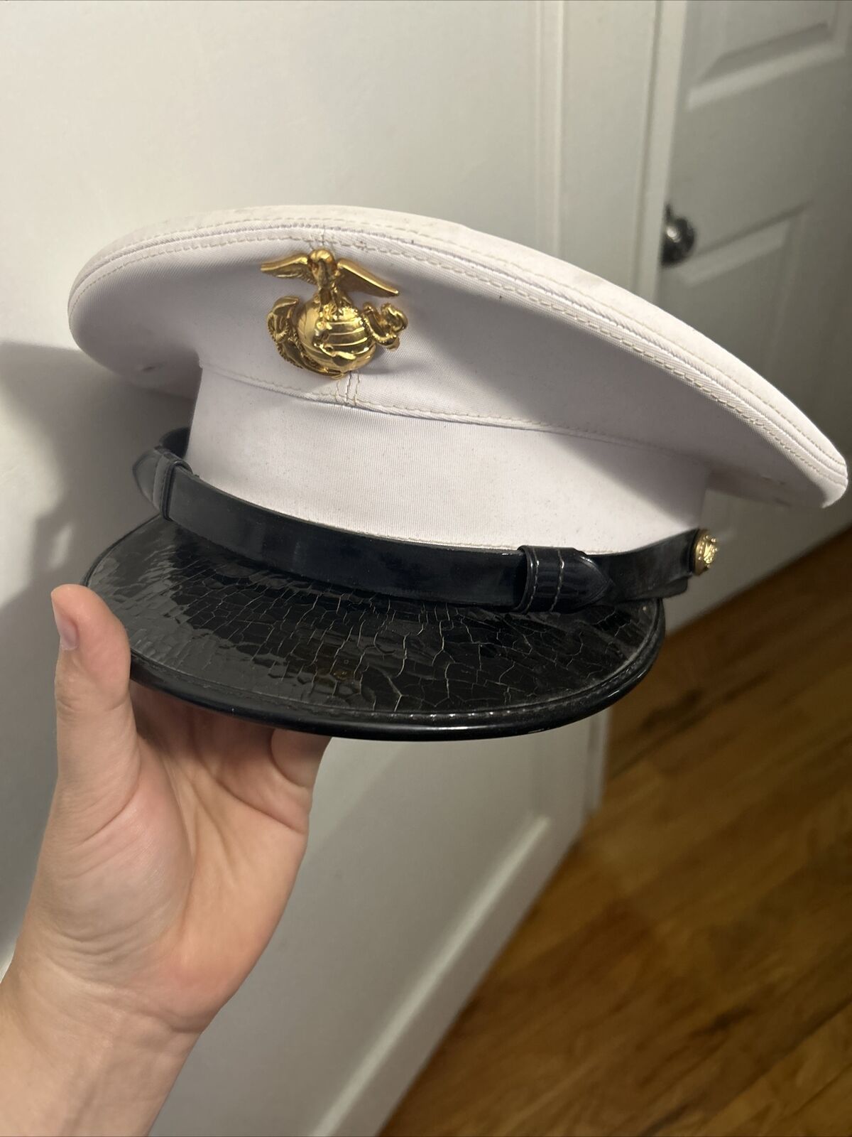 US Marines King Form Dress Cap - WORN BRIM