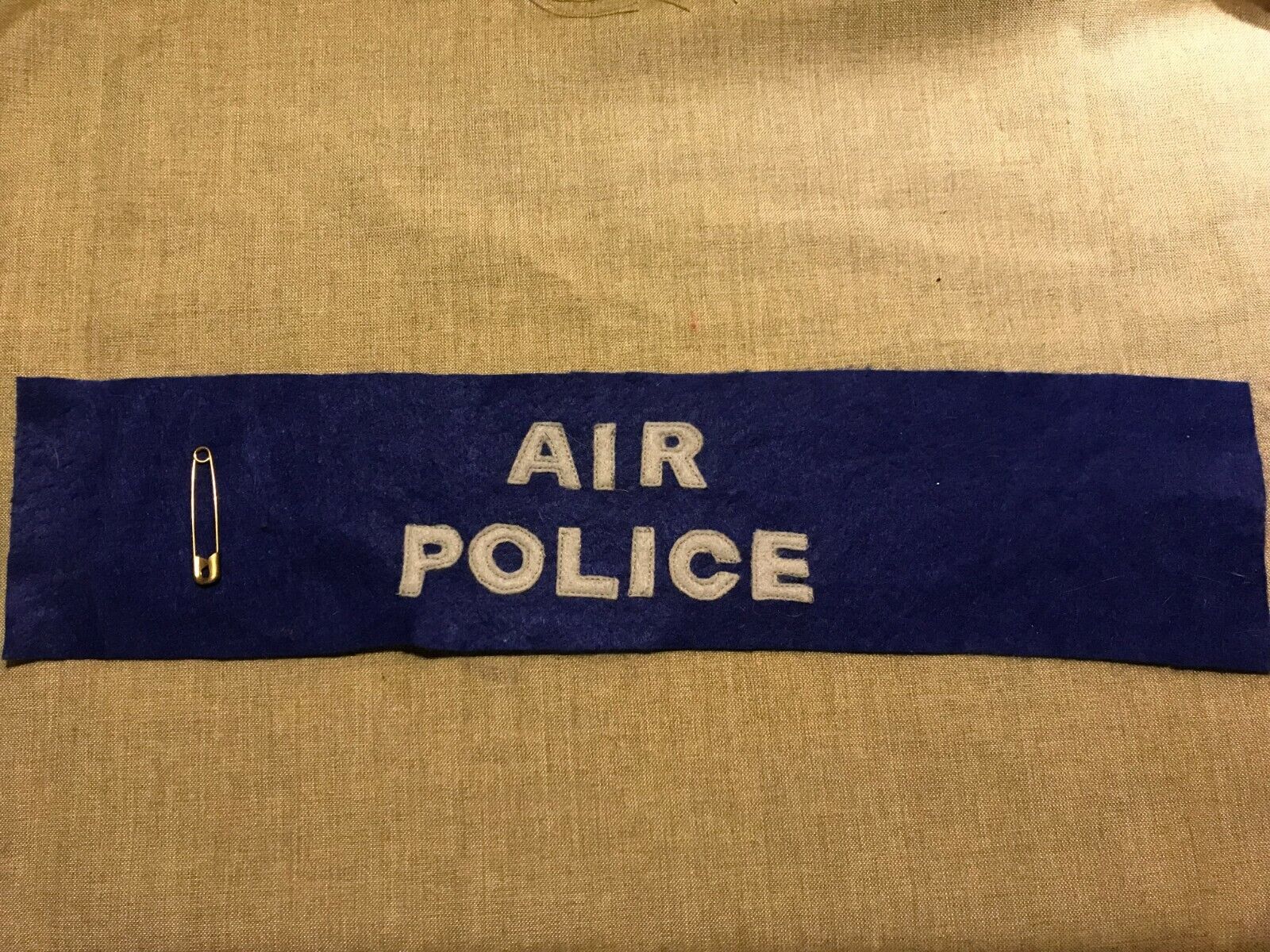 Korean war USAF Air Force AIr Police Armband wool felt White Letters