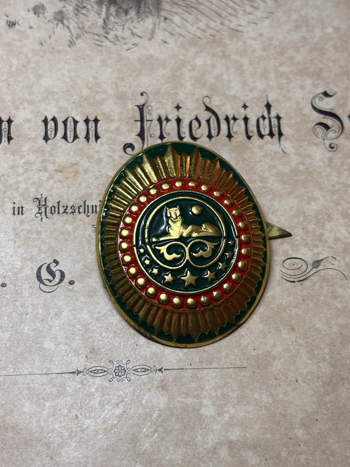 Cap Cockade of the Chechen Republic of Ichkeria – Wolf Emblem 