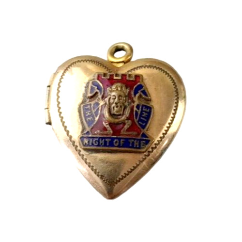 US 14th Infantry Regiment The Right of The Line Sweetheart Brass Photo Locket