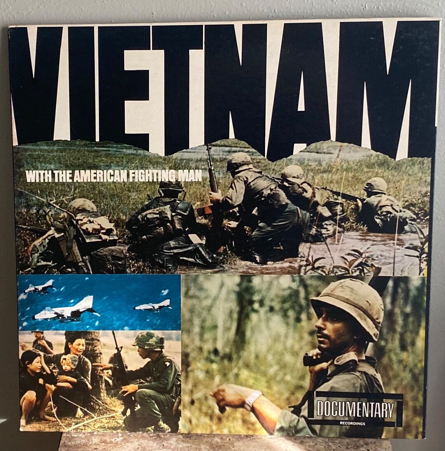 VIETNAM WITH THE AMERICAN FIGHTING MAN DOCUMENTARY RECORDINGS ACTUAL SOUNDS LP