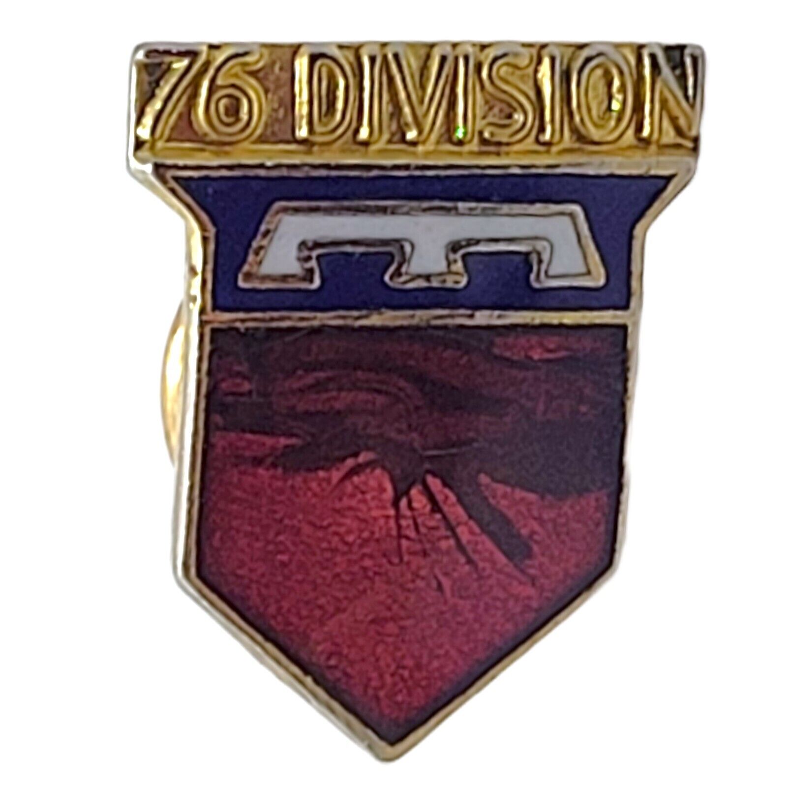 Vintage Enameled Pin- 76 Division