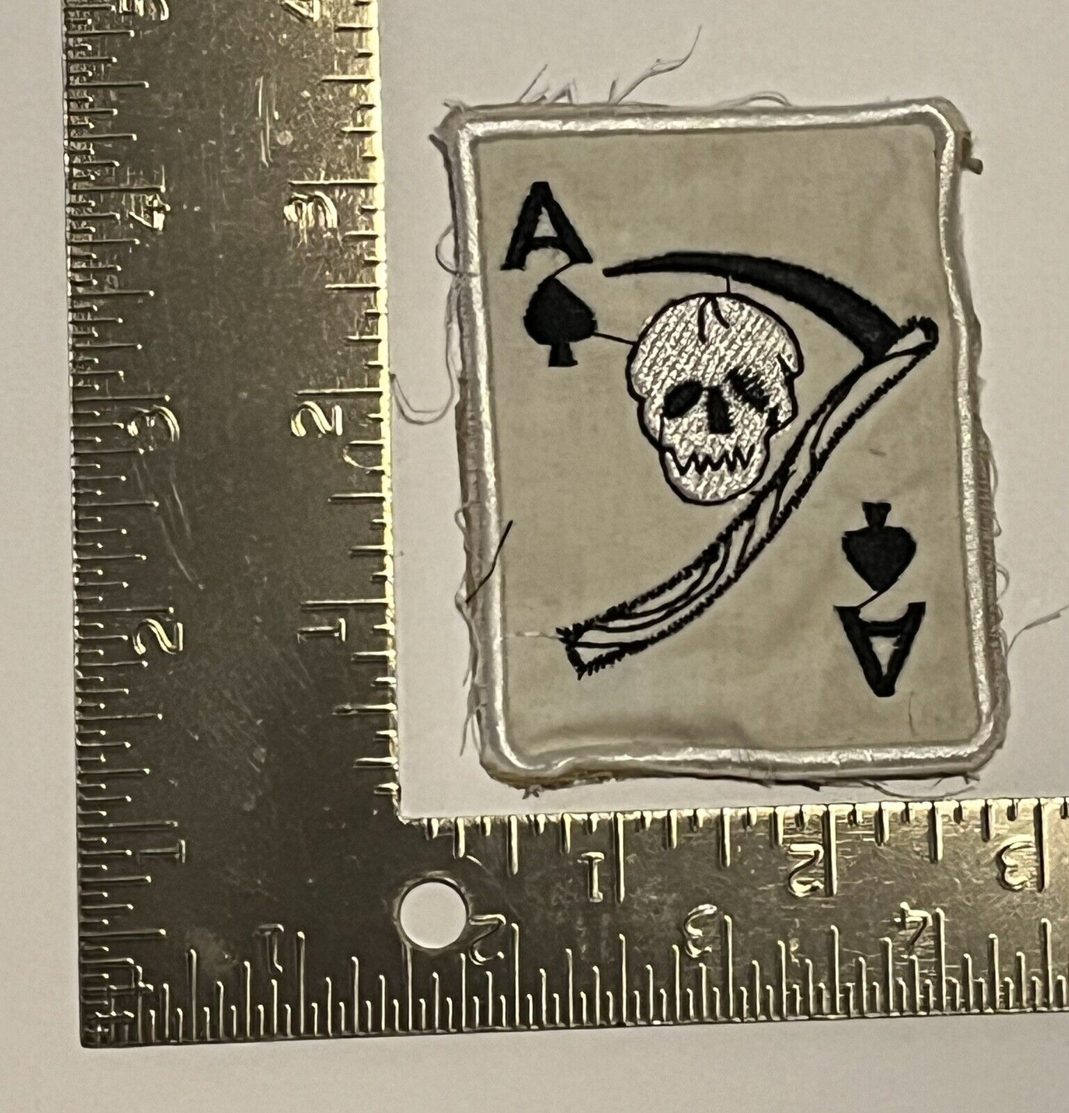 Patch - THE GRIM REAPER - USSF - DEATH CARD - ACE of SPADES - Vietnam