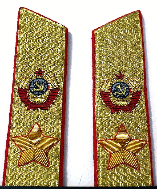 USSR Army Marshal of the Soviet Union Rank Shoulder Boards Pair Parade Overcoat