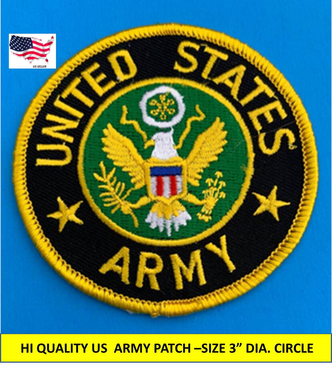 US ARMY EMBROIDERED PATCH IRON-ON SEW-ON 3\