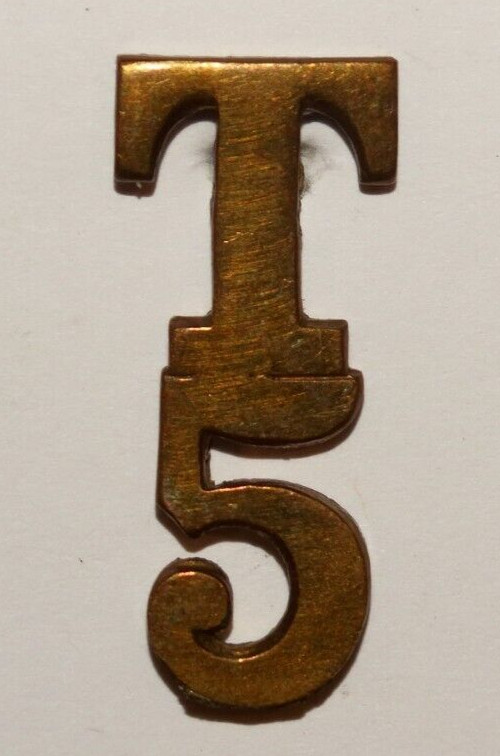 BRITISH MILITARY CAP BADGES,  Territorial Forces, 5th Battalion  Shoulder Title