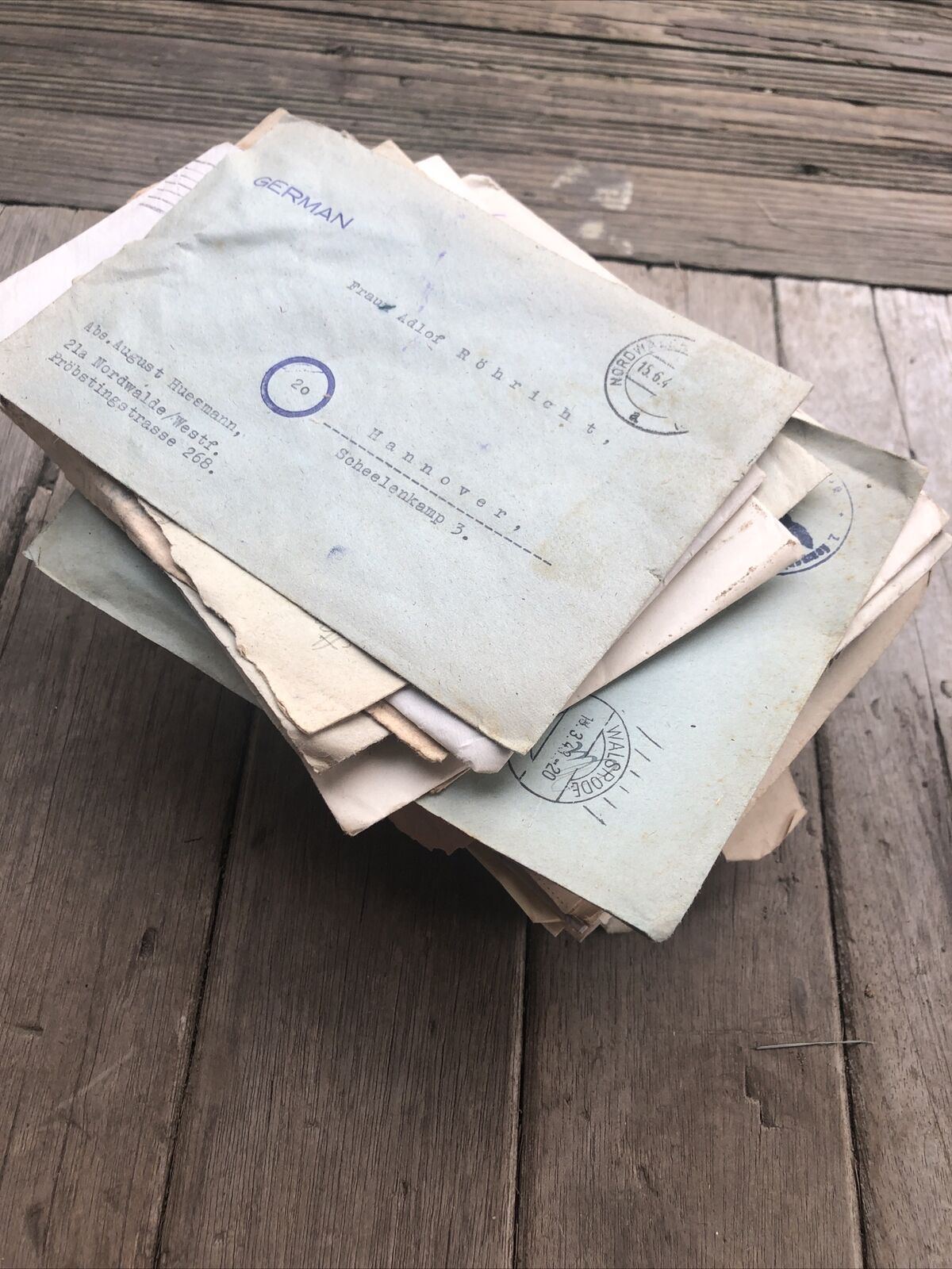50+ WWII German Feldpost Letters LOT Unteroffizier w/ Abt 27 Abt 268 *1940-1944*