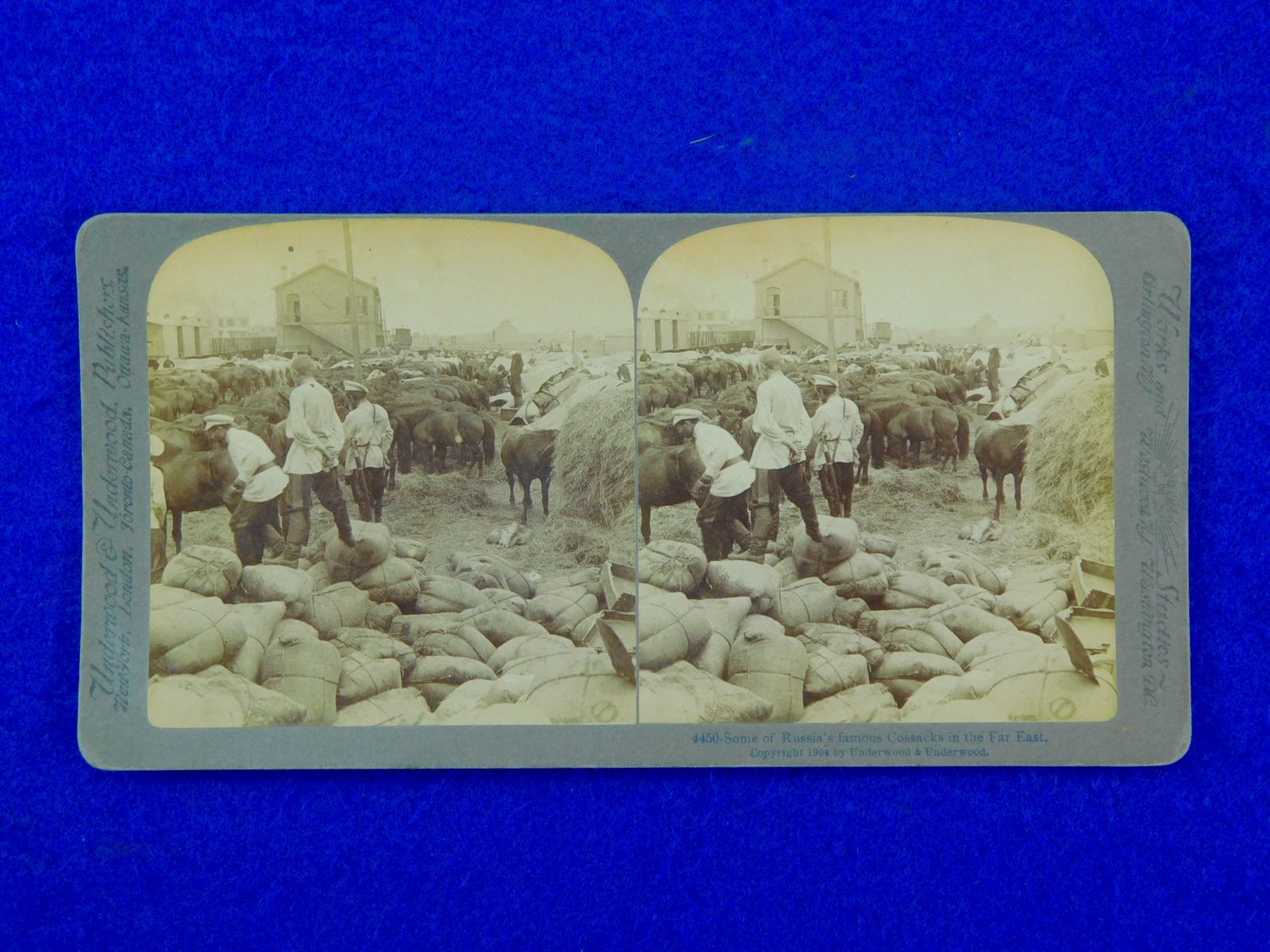 Imperial Russian 1904 Cossack Shashka Sword Stereoview Photo