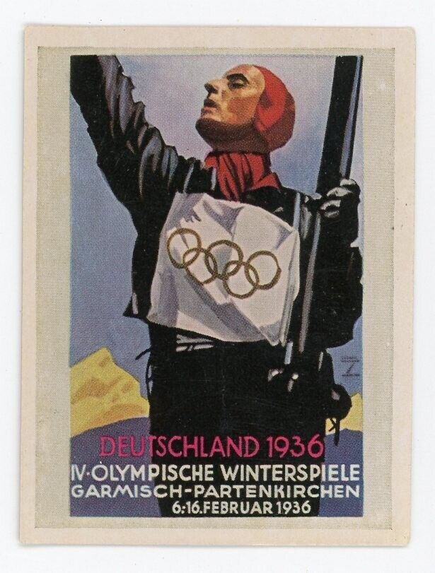 Third Reich German Cigarette Card 1936 Winter Olympics