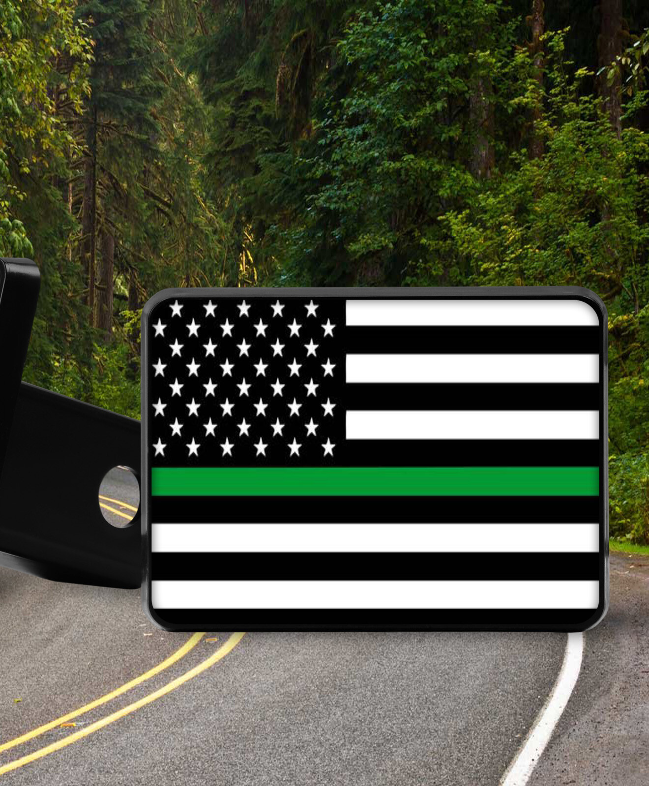 Thin Green Line Game Warden Forest First Responders new Trailer Hitch Cover Plug