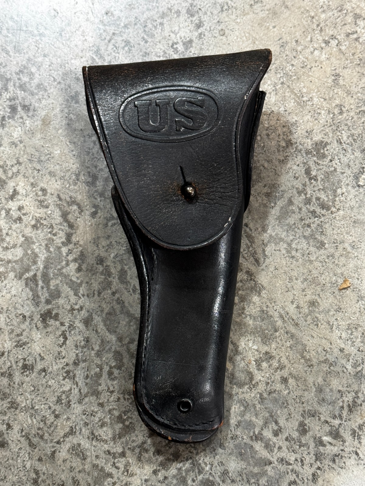 Vintage WW2 US Army Military BOYT 42 M1911 Black Leather 45 Auto Pistol Holster