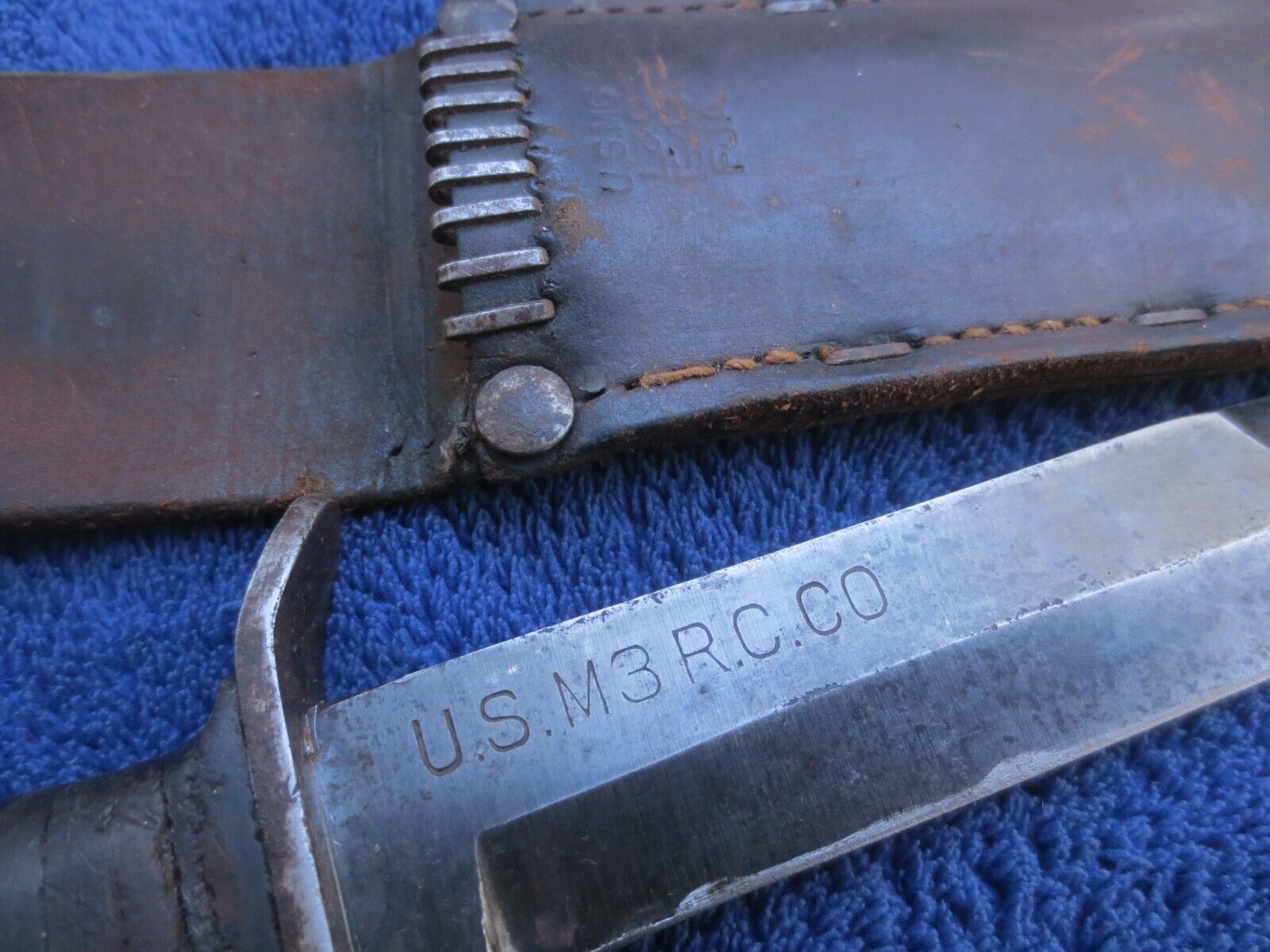 RARE ORIGINAL WW2 US MILITARY M3 RCC FIGHTING KNIFE DAGGER AND M6 SHEATH