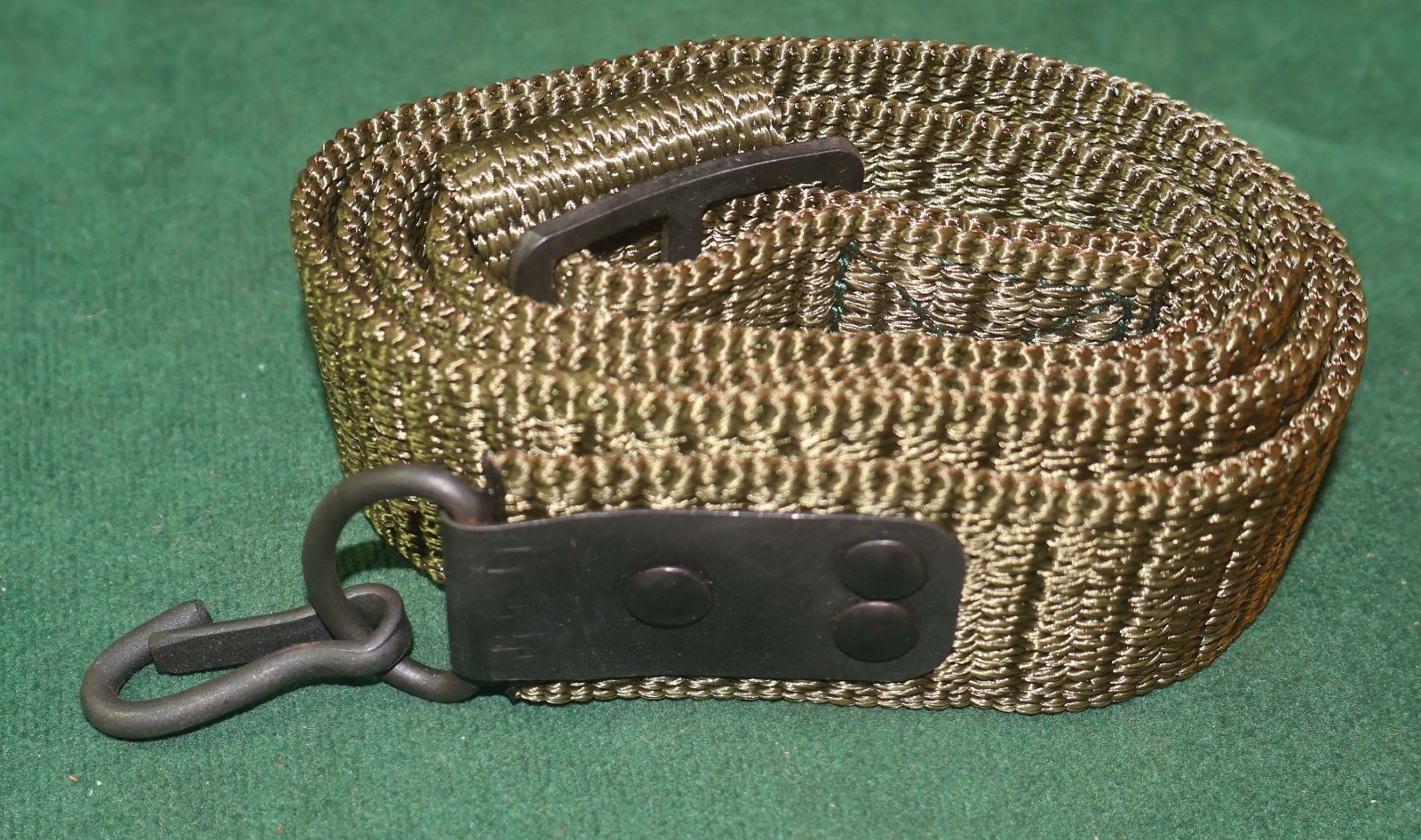 Original 1980's Era Soviet Union Army Green Canvas Rifle Sling w/Fittings