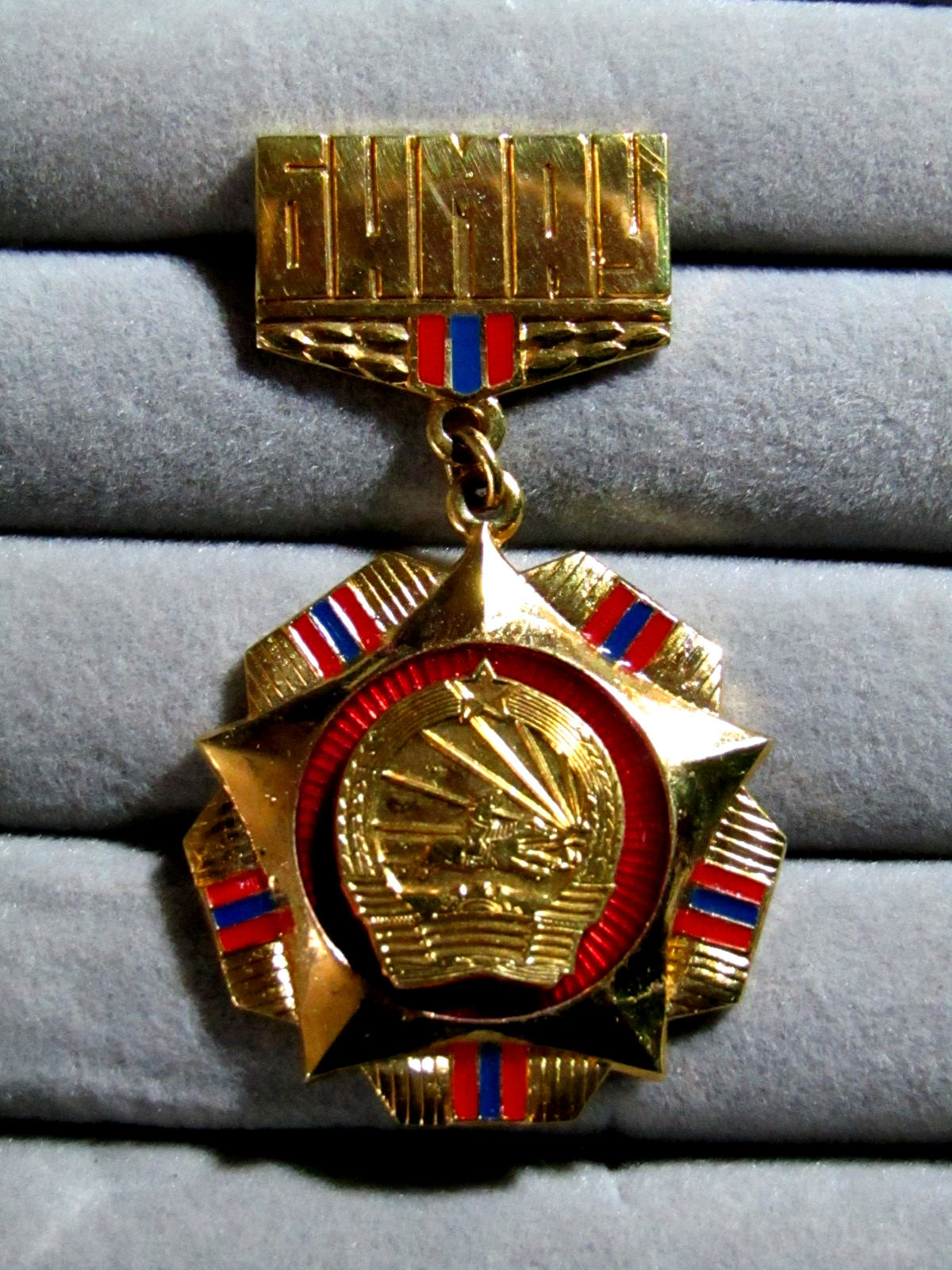 Mongolia - Enamel Medal Badge 50 years of the Mongolian People's Republic 1974