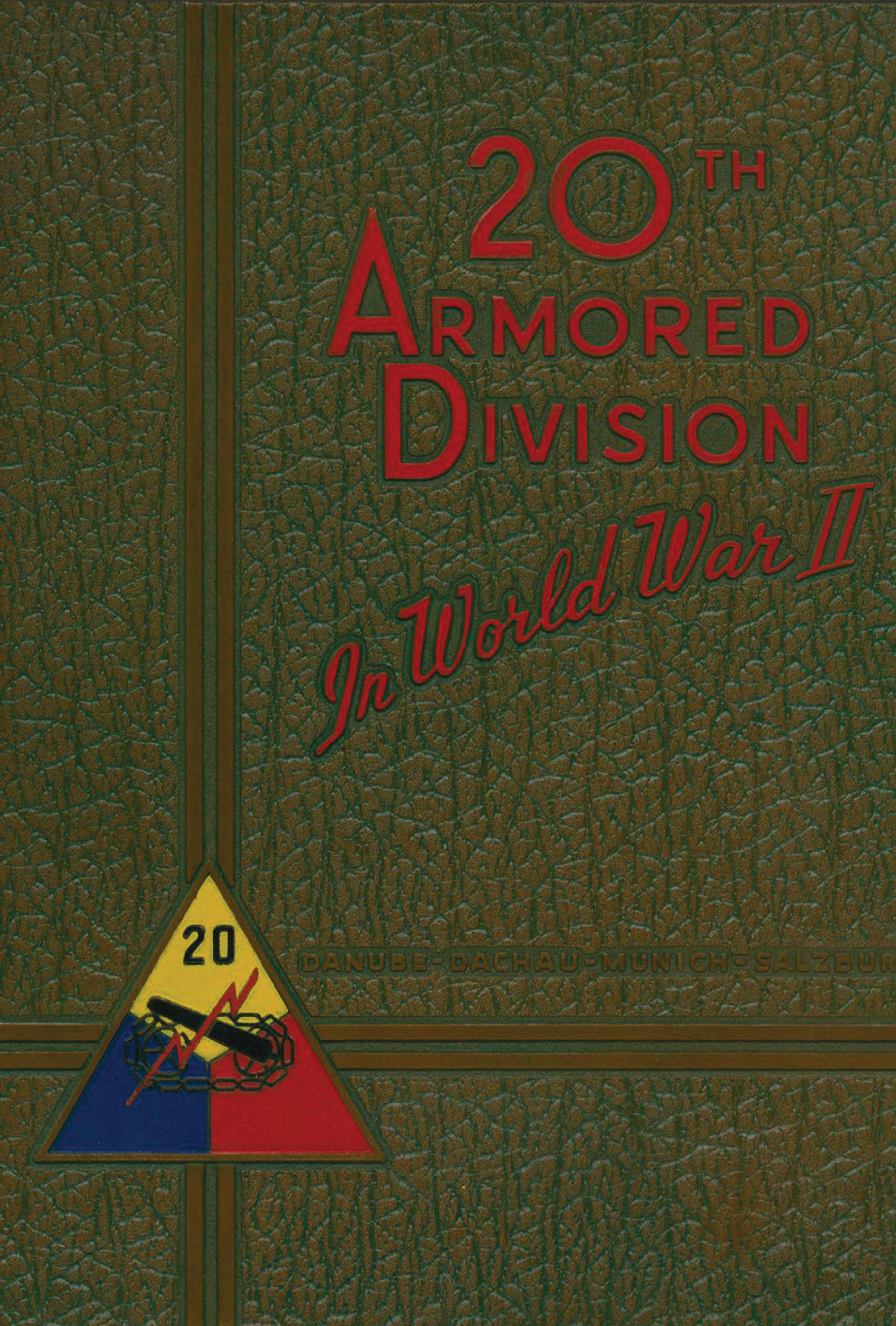 172 Page 20th Armor Division In ETO 1946 Armored Tank History Book on Data CD
