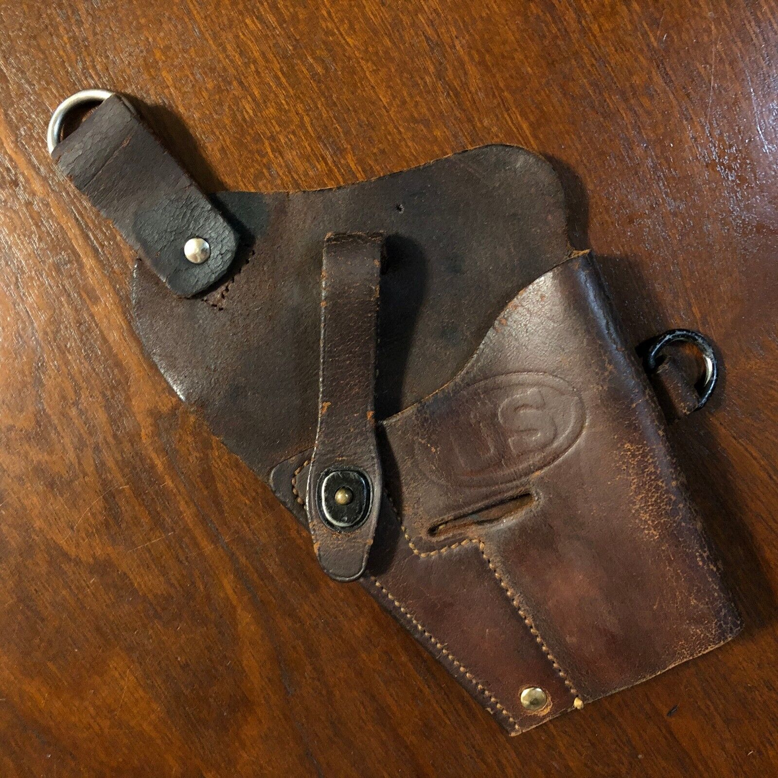 WW2 US Army USGI M3 M1911 Air Crew Tanker Leather Shoulder Holster CUT MODIFIED