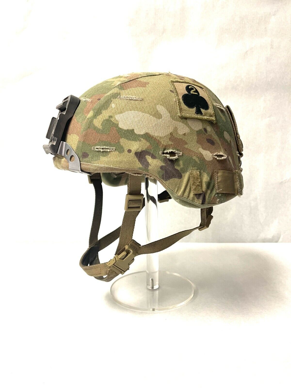 Original Combat Worn Patched 2-327th 1st Brig 101st Airborne ECH Helmet Unmessed