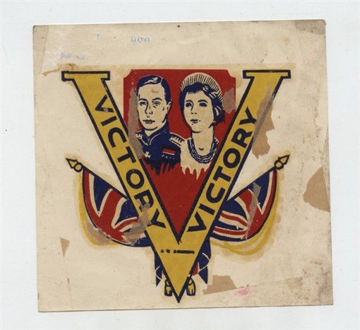 King George VI & Queen Elizabeth Flag WW2 Victory Decal Artistic Decalcomania
