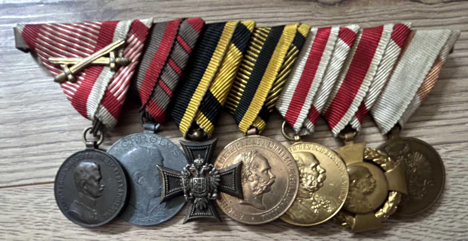 WW1 Austrian Bravery Medal, Wound medal, Tyrol Medal Group etc 100% Genuine