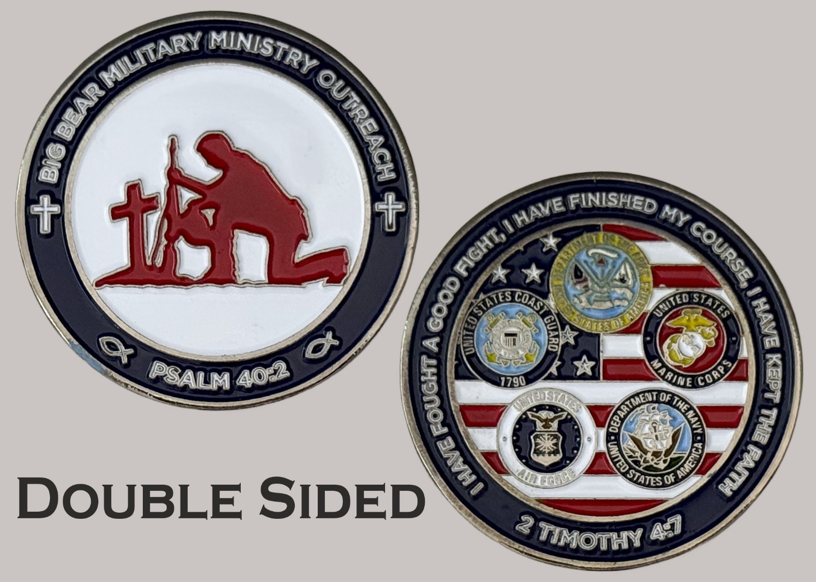Big Bear Military Ministry Scripture US Armed Forces Challenge Coin  J#18