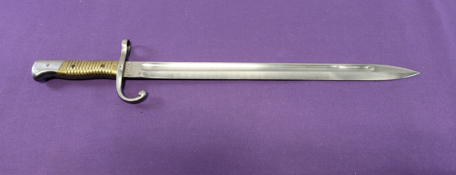 Vintage Argentine Model 1891 Bayonet Brass Grips Weyersberg Solingen
