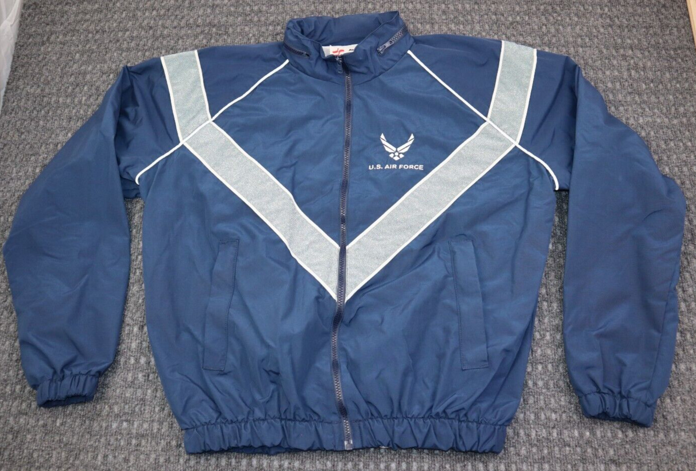 US Air Force Skilcraft PTU Jacket Men's Size Small Physical Training Jacket Blue
