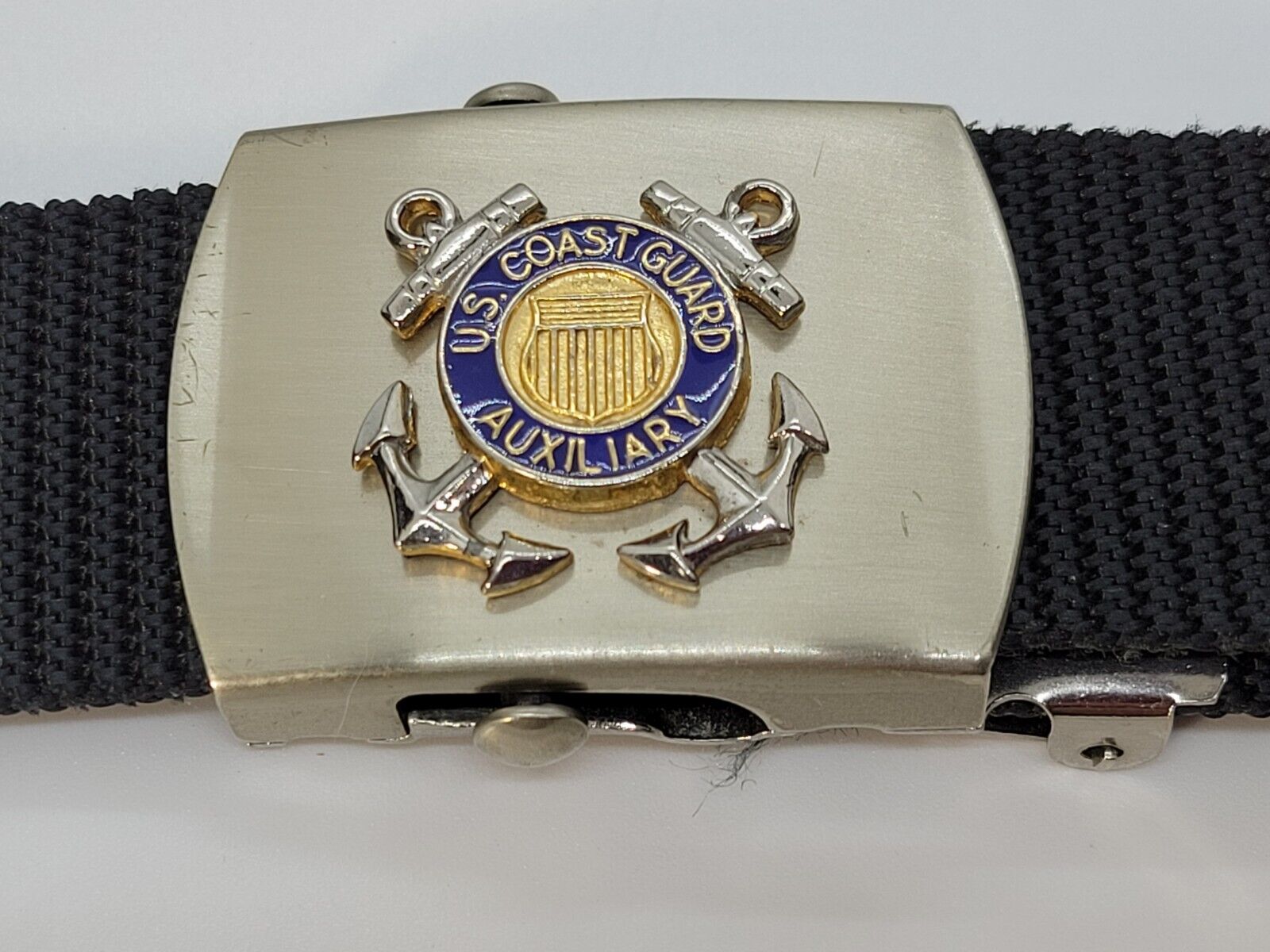 US Coast Guard Auxiliary Belt & Buckle 48” Long for Waists sizes Up to 42\