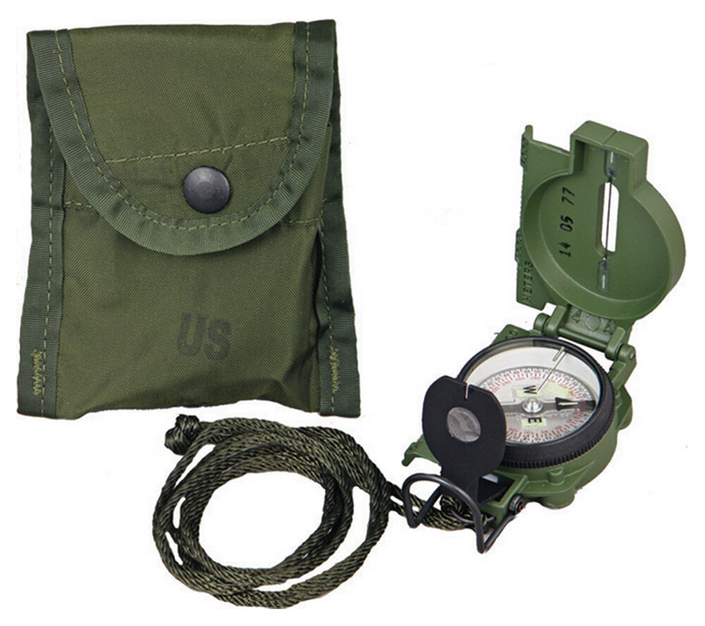 Cammenga Model 3H Tritium Lensatic Compass Olive Drab US Military Issue Pouch