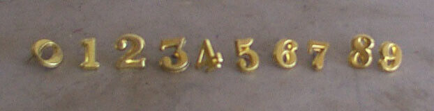 Hat Brass Numbers, 1/2 inch, Civil War, New