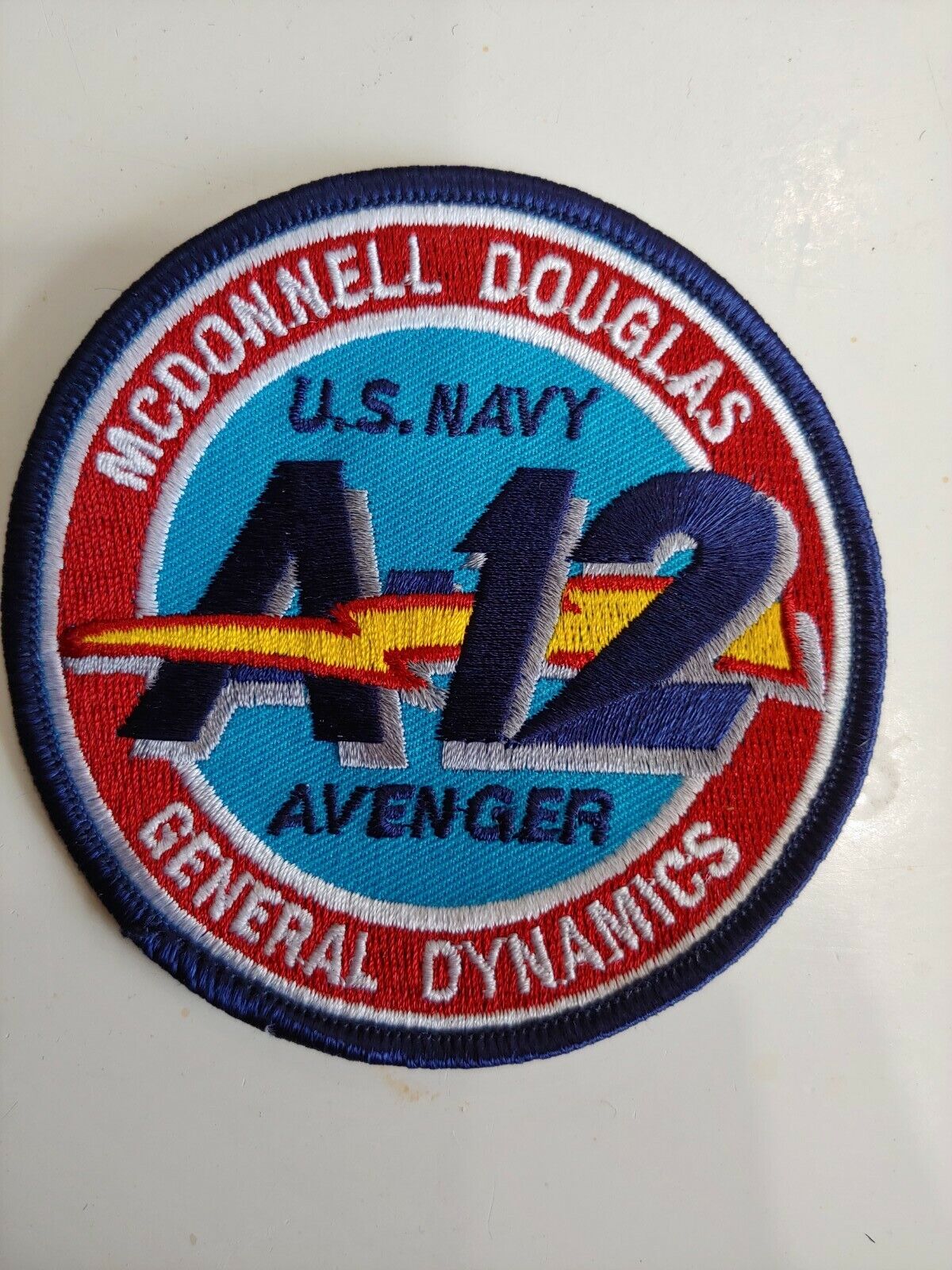 US NAVY AVIATION A-12 PATCH McDONNELL DOUGLAS GENERAL DYNAMICS Original USN