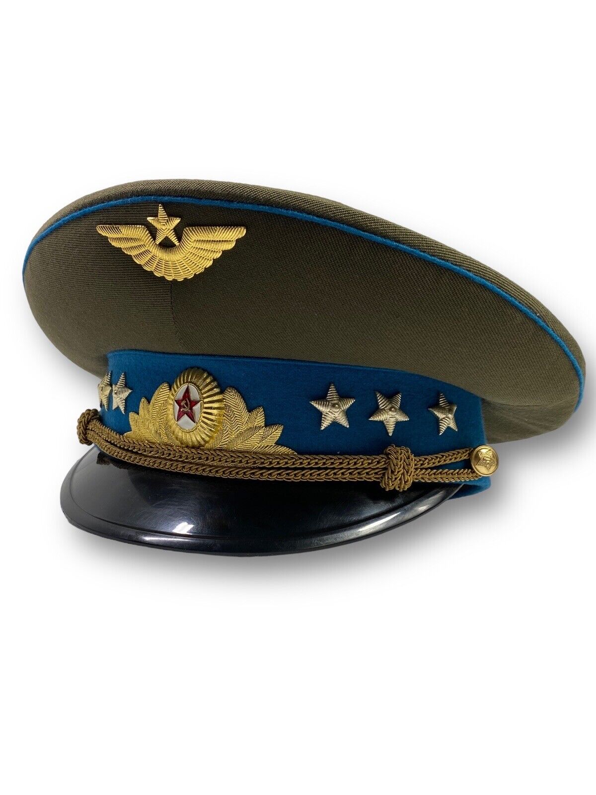 Vintage Original Russian Soviet Union USSR Air Force Officer Cap Hat Size 57