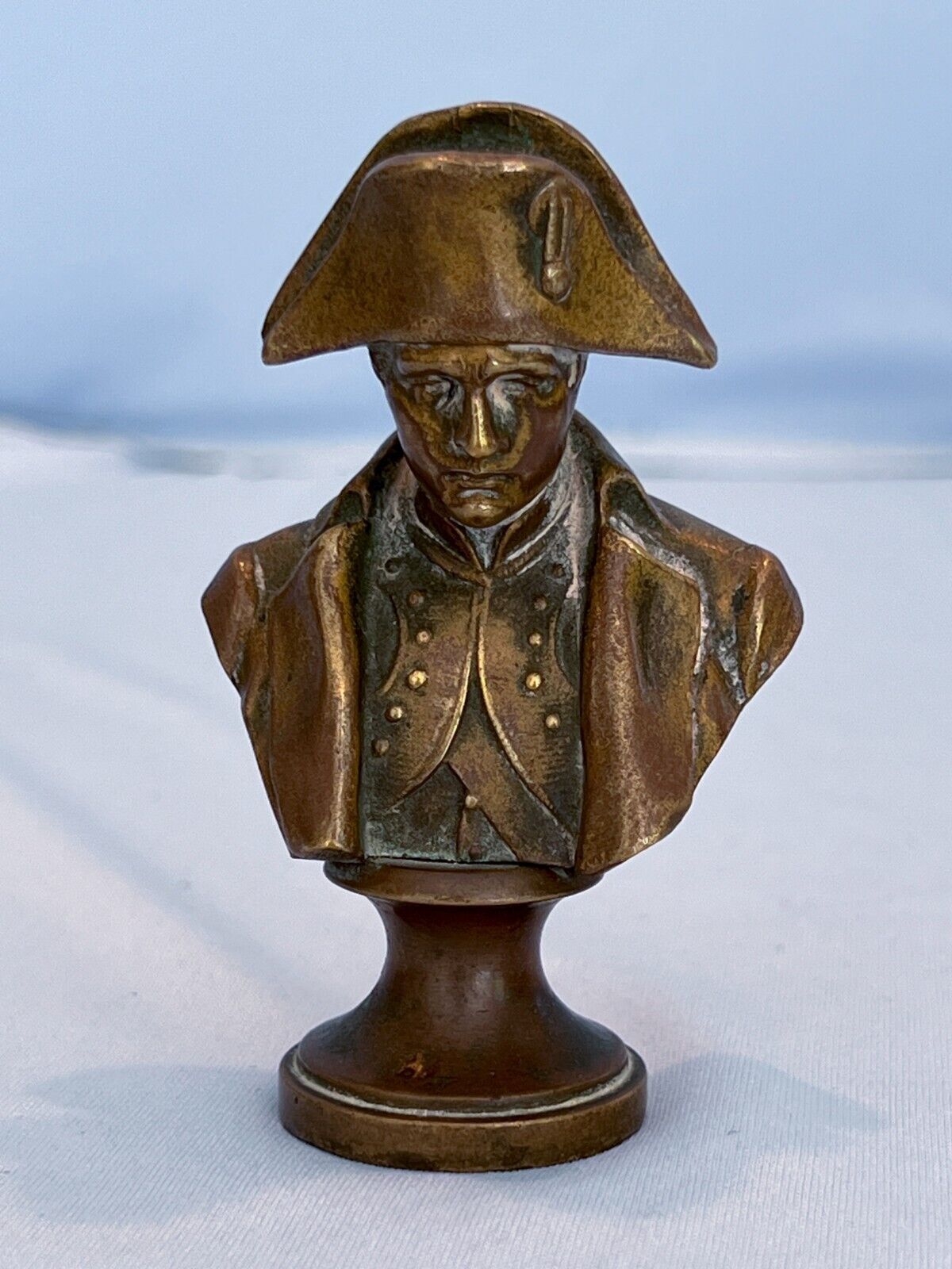 Rare Signed 19th C Bronze Bust France Emperor Napoleon Bonaparte Waterloo