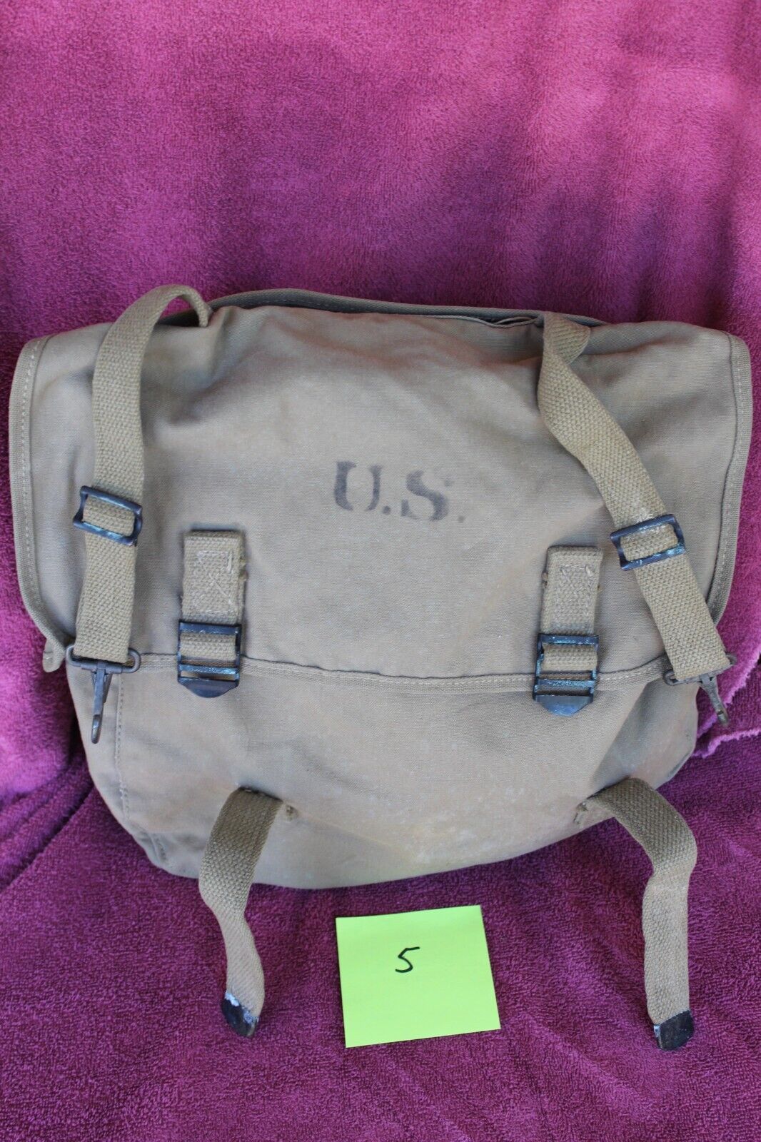 1942 Langdon Tent & Awning Co. WWII US Mussette Field Bag