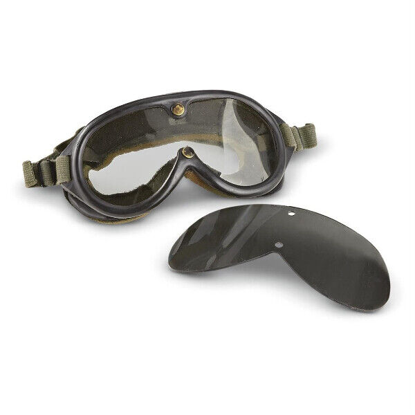 Military M44 Goggles with Ballistic Lens - Army & Marine Issue - Made in USA