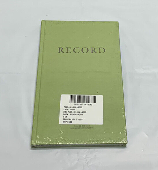 Green Military Log Book, Record Book, Memorandum Book - 14\