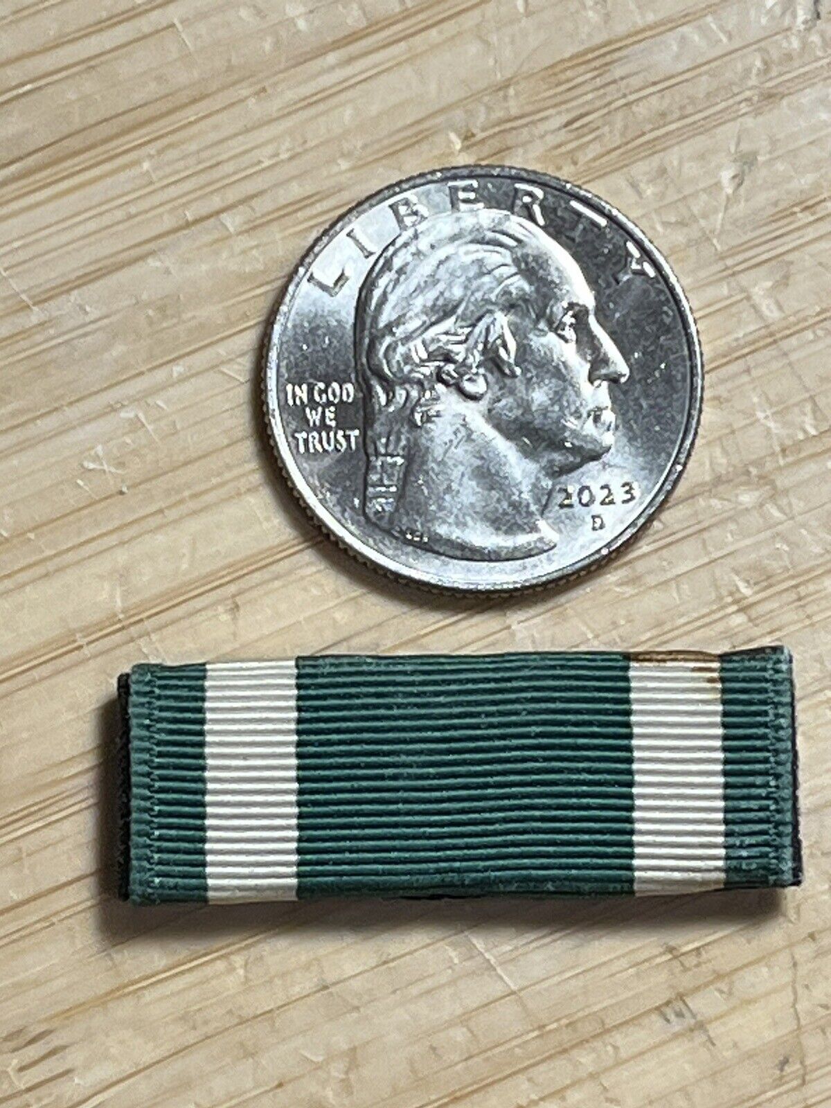 WWII US Navy USMC Commendation Medal Ribbon Maker Marked
