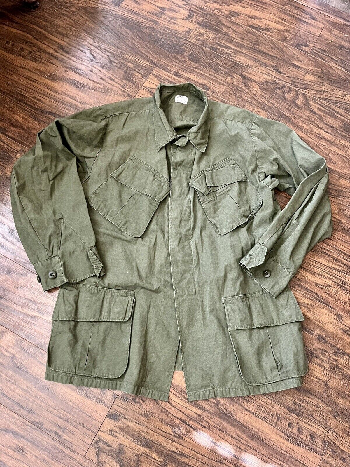 Vintage Army Vietnam Era Jungle Jacket Ripstop OG 107 Bonham Mfg Med. 60’s