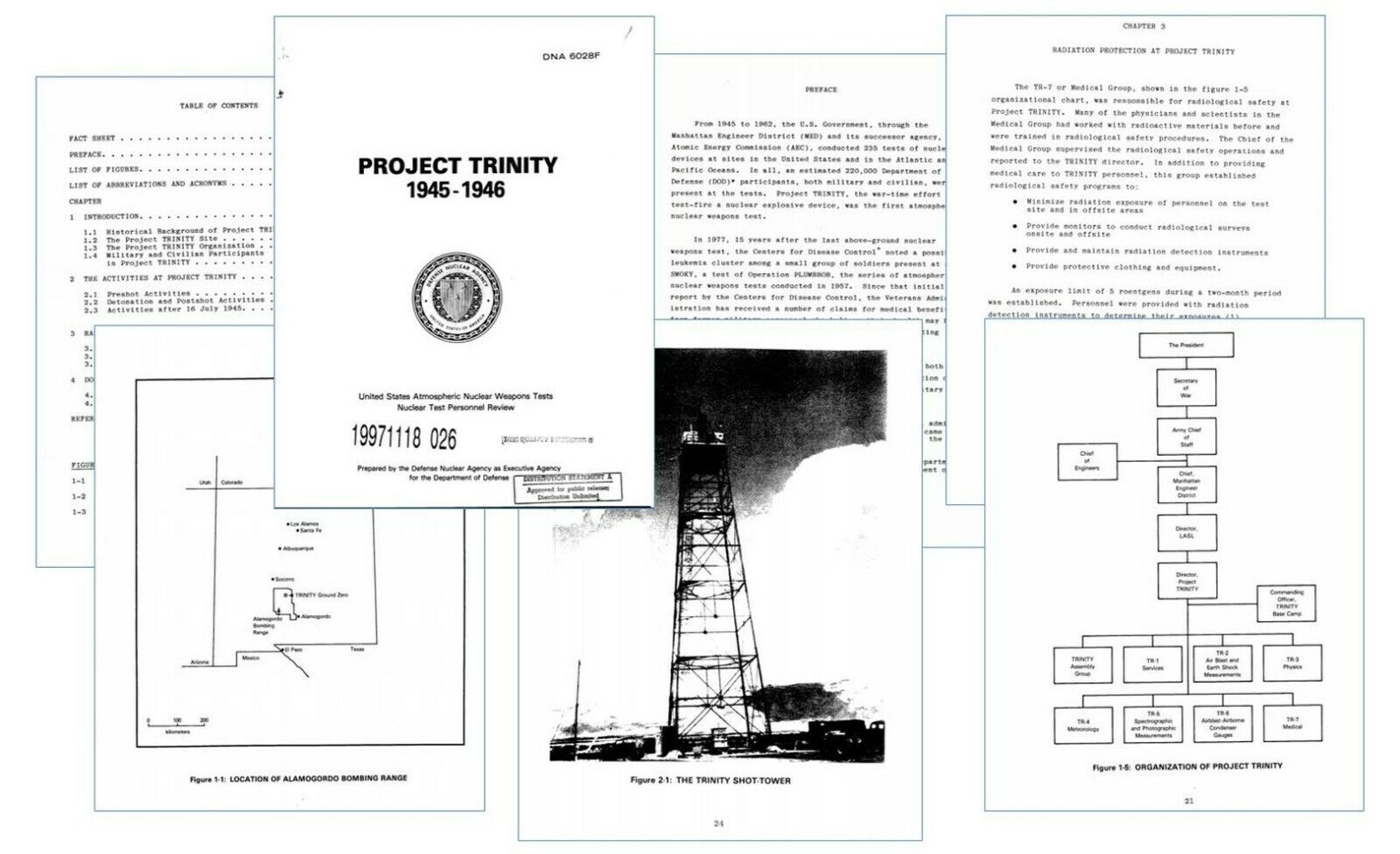 UNCLASSIFIED 1945 Trinity Test Documents Oppenheimer Nuclear Atomic Bomb 78 pgs
