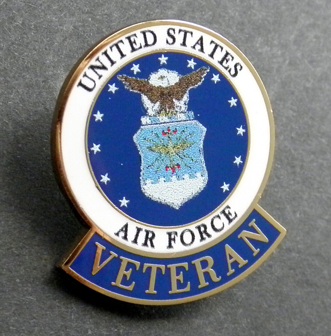 US AIR FORCE VETERAN USAF VET LAPEL PIN BADGE 1 INCH