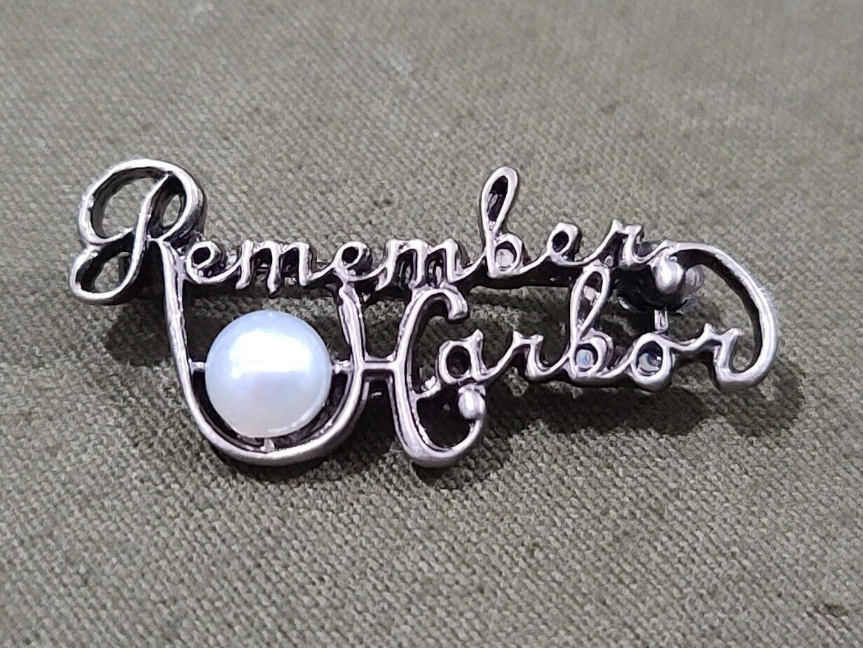 REPRODUCTION WWII Remember Pearl Harbor Pin Brooch New Made 1940s Replica Repro