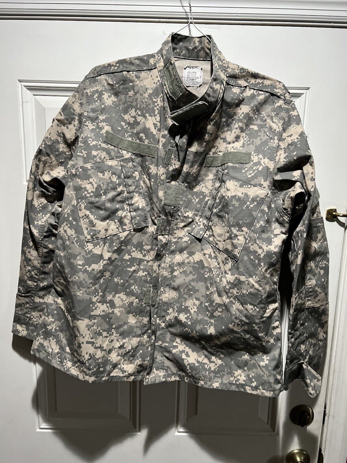 US Army ACU Coat, Jacket, Uniform Top, Shirt Digital Camo Large Regular Freeship