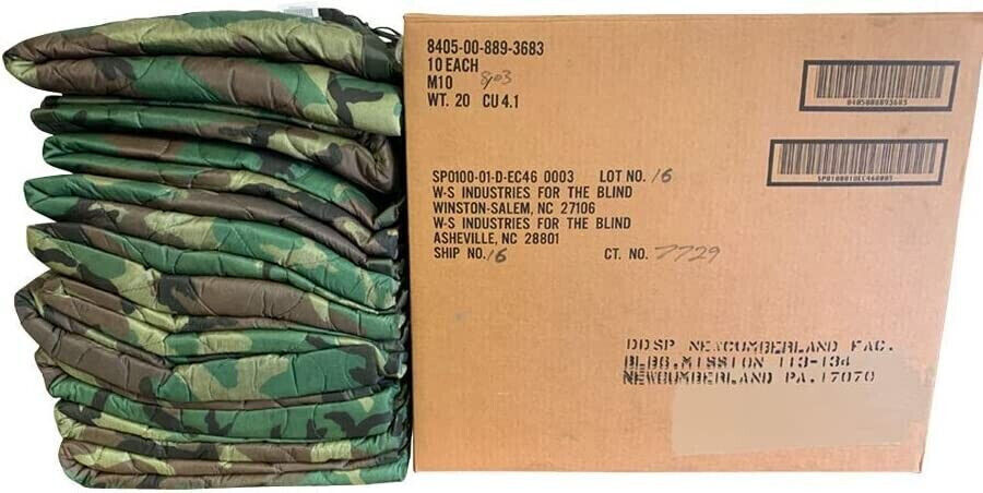 NEW Genuine US Military Surplus USGI Woodland Camo Poncho Liner WOOBIE Blanket