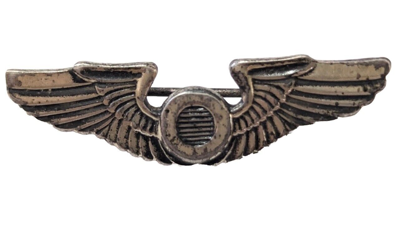 Vintage WW2 USA army observer sterling silver brooch/ badge