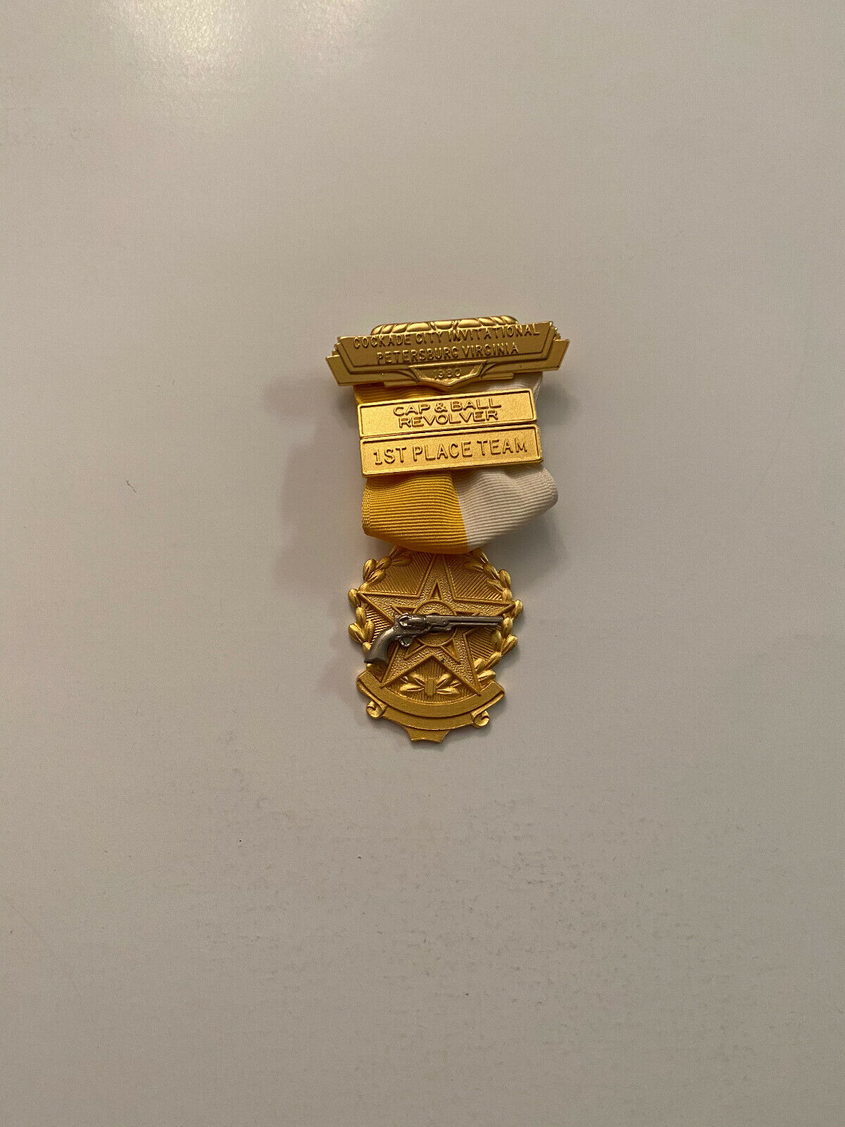 1980 Cockade Petersburg Civil War Reenactment Medal Revolver Confederate Union